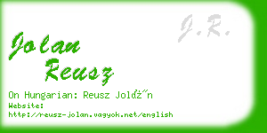 jolan reusz business card